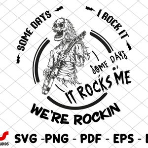 Some days I rock it some days it rocks me svg, Motherhood svg, Rocking motherhood svg, Funny motherhood skull svg, Mom Life Svg, Mom svg