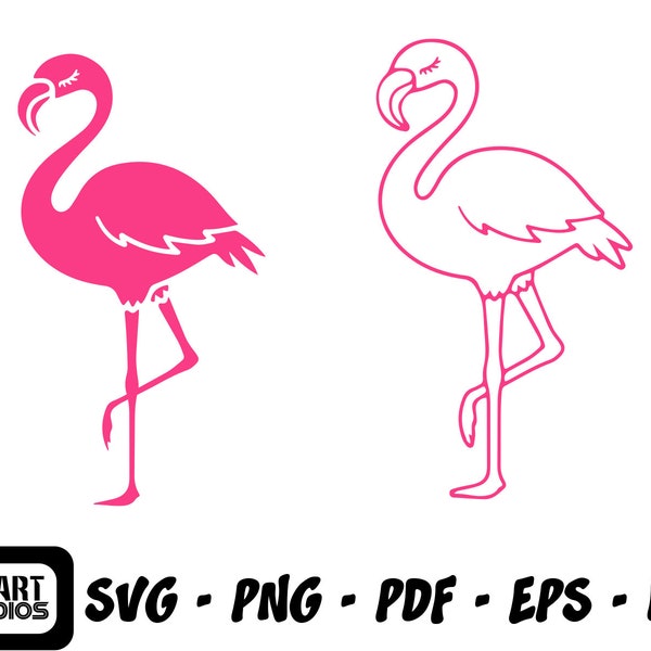 Flamingo SVG , Flamingo Clip art , Pink Flamingo Vector, Cute Summer SVG, Flamingo silhouette