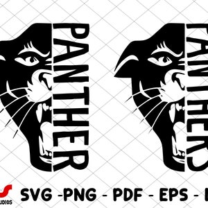 Panthers SVG, Black Panther SVG, Panthers, Panther Silhouette SVG, Claws svg, Cricut Cut Files , Silhouette