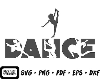 Dance Silhouette SVG, Dancer Cutout File (Digital Download)