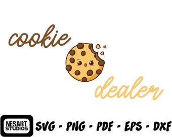 Cookie Svg, Cookie Dealer SVG, Funny Girl Scouts Cookie Mom Digital Shirt Design, Cookie Sales Vector, esign for girls cookie sales troop