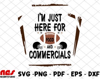 Sono qui solo per gli snack Football PNG, Super Bowl SVG (download digitale)