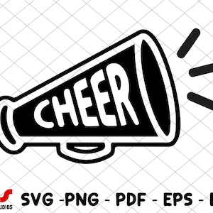 MEGAPHONE svg, Cheerleader svg, Cheer svg, Icon svg, Cheer Squad svg, Cheer Pom Pom, Cricut, Silhouette, Cut Files