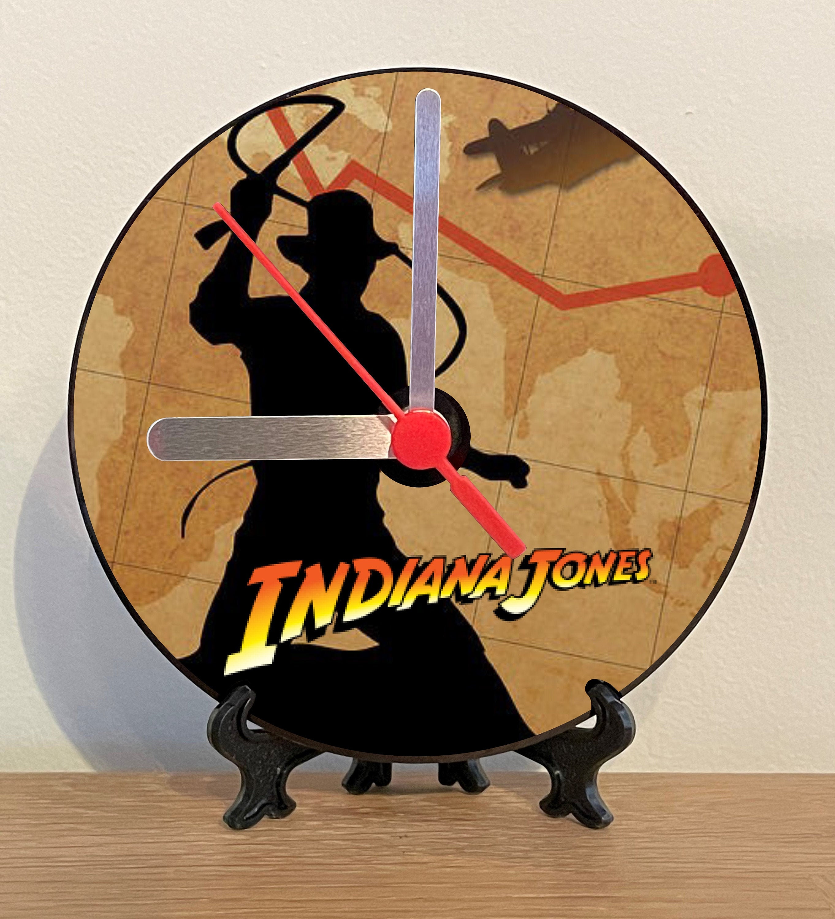 Indiana Jones Retro Movie Table Clock Etsy