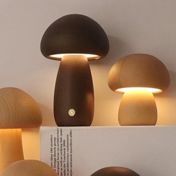 Mushroom Nigh Light - Bedside Night Light - Bedside Lamp - Minimalistic Night Light - Small Mushroom Night Light For Bedroom - Night Lights