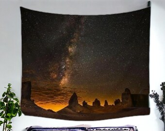 Mars Tapestry - Desert Stars Tapestry - Brown Sky Tapestry - Space Stars Tapestry - Tapestries - Tapestry Galaxy Wall Decoration