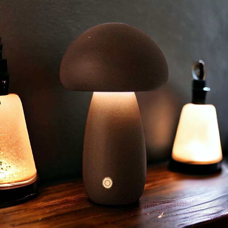 Mushroom Nigh Light Bedside Night Light Bedside Lamp Minimalistic Night Light Small Mushroom Night Light For Bedroom Night Lights image 4