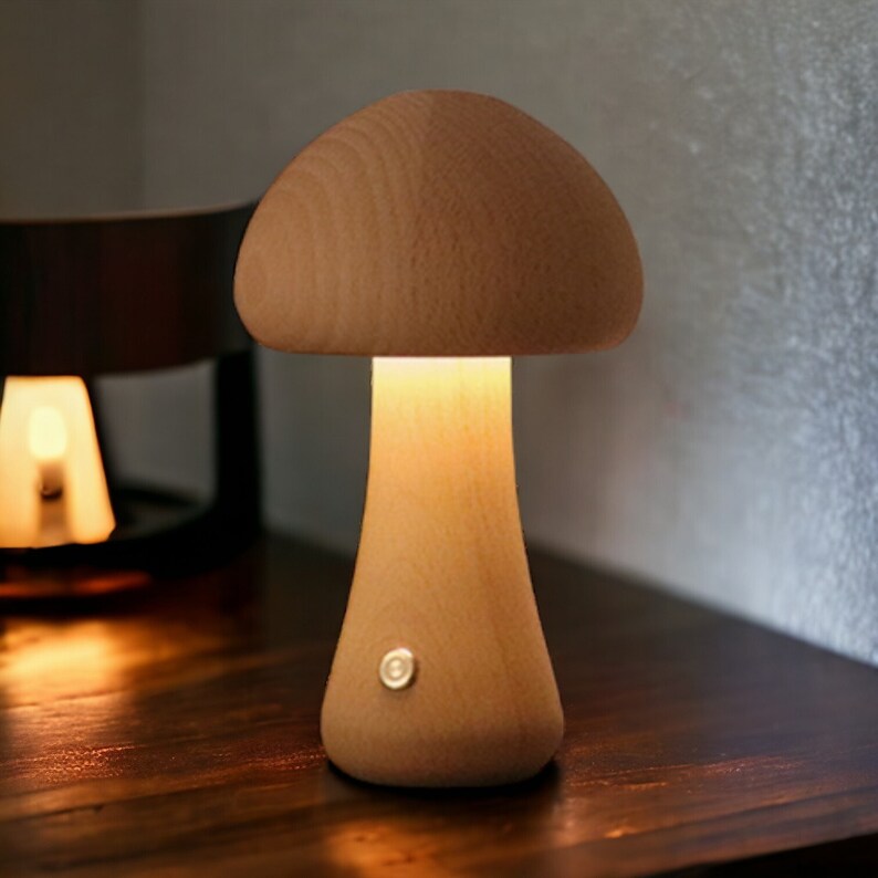 Mushroom Nigh Light Bedside Night Light Bedside Lamp Minimalistic Night Light Small Mushroom Night Light For Bedroom Night Lights image 3