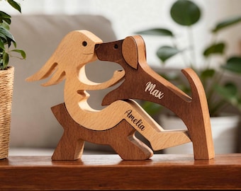 Personalised Wooden Dog Ornament, Christmas Dog Lover Gift, Custom Pet Keepsake, Dog Mum Gift, Dog Dad Gift, Pet Memorial Keepsake, Doggy