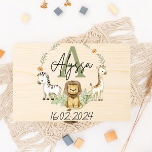 Caja de madera personalizada para recuerdos de bebés, regalo para baby shower de recién nacidos, cajas de recuerdos personalizadas para bebés, caja con estadísticas de nacimiento de bebés, caja para cordón umbilical