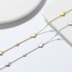 ゴールドフィルドアンクレット、フットジュエリー、ハートアンクレット 18K、ビーチアンクレット、上品なハンドメイドアンクレット、ダイヤモンドゴールドアンクレット、彼と彼女のための夏のアンクレット