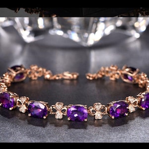 Rose Gold Filled Sapphire Bracelet: Adjustable Tennis Style Sapphire bracelet, real sapphire bracelet, Tennis bracelet, Classic