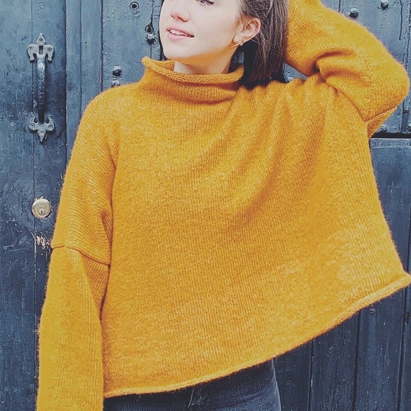 Funnel Neck Sweater (download) - Make your own Jumper - Intermediate pattern