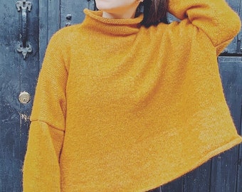 Funnel Neck Sweater (download) - Make your own Jumper - Intermediate pattern