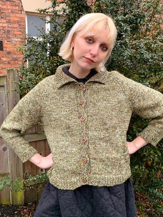 Raglan Boxy Cardigan With Collar (download) - Make Your Own