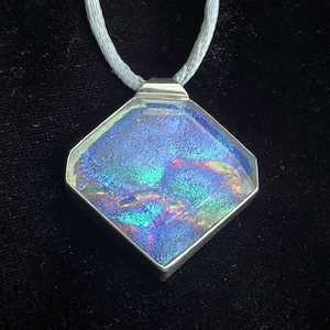 Aurora Borealis Anhänger, Sterling Silber und Dichro Glaskunst