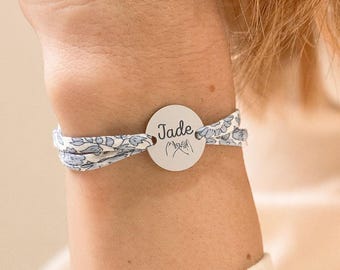 Personalized Liberty Medal Bracelet | Engraved Liberty Bracelet | Customizable Women's Bracelet | Godmother Bracelet | Valentine's Day Gift