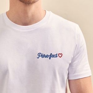 Father-fect Embroidered T-Shirt for Men, Personalized T-Shirt for Men, Personalized Dad Gift, Gift for Him, Father&#39;s Day Gift