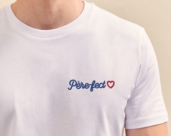 Men Embroidered "Père-fect" T-Shirt, Men Personalized T-Shirt, Personalized Gift For Dad, Father's Day Gift