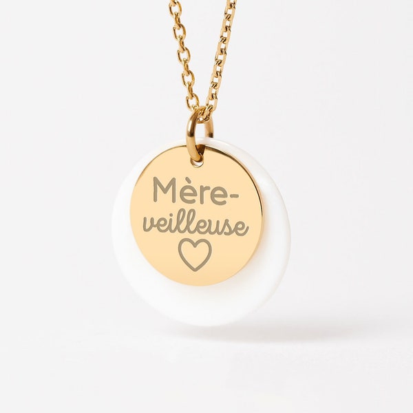 Collier "Mère-veilleuse", Collier Personnalisé Femme, Cadeau Personnalisé Maman, Collier Maman, Cadeau Fête Des Mères