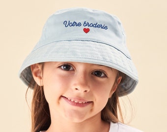 Himmelblauer bestickter Kinder-Bob, personalisierter Unisex-Kinder-Bob, personalisierter Jungen-, Mädchen-Bob, personalisiertes Kindergeschenk