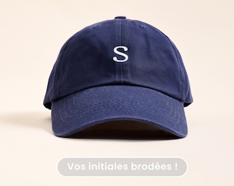 Casquette Unisexe Initiale Brodé, Casquette Lettre Brodée, Casquette Personnalisé, Cadeau Fête Des Mères, Cadeau Fête Des Pères