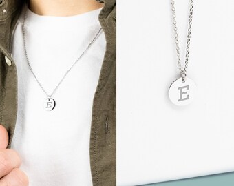 1cm de diam/ètre AFSTALR Collier Lettre Argent Femme Nom Initiales Pendentif Grav/é Coeur Bijoux Fantaisie Cadeau pour Anniversaire F/ête