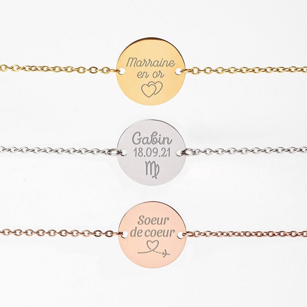 Pulsera de mujer personalizada, pulsera con nombre, joyería de mujer personalizada, regalo personalizado del Día de la Madre