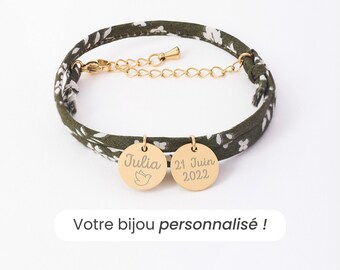 Personalisiertes Liberty-Armband, personalisiertes Damenarmband, Damen-Vornamensarmband, personalisiertes Muttertagsgeschenk, Mama-Armband