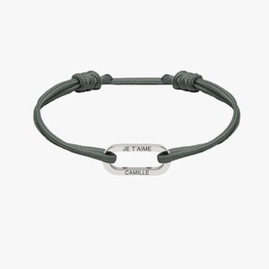 Customizable Engraved Men&#39;s Bracelet Adjustable Cord | Personalized Dad Bracelet | Personalized Godfather Bracelet | Father&#39;s Day Gift