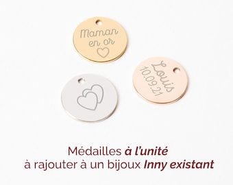 Médaille 12mm + anneau à rajouter à un bijou Inny existant