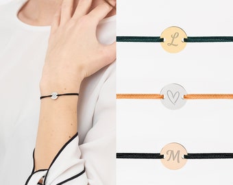 Women Personalized Bracelet, Women Rope Bracelet, Cord Bracelet, Initial Women Bracelet, Couple Bracelet, Mother's Day Gift
