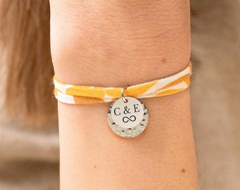 Liberty Medal Bracelet and Hammered Medal | Liberty Bracelet | Engraved Mother's Bracelet | Godmother Bracelet | Valentine's Day Gift