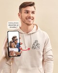Unisex Custom Embroidered Photo Sweatshirt, Personalized Embroidered Portrait, Personalized Sweatshirt, Mother's Day Gift, Father's Day Gift product logo