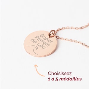 Collier Personnalisé Homme, Collier Prénom Gravé Homme, Pendentif Personnalisé Homme, Cadeau Pour Lui, Cadeau Fête Des Pères image 5