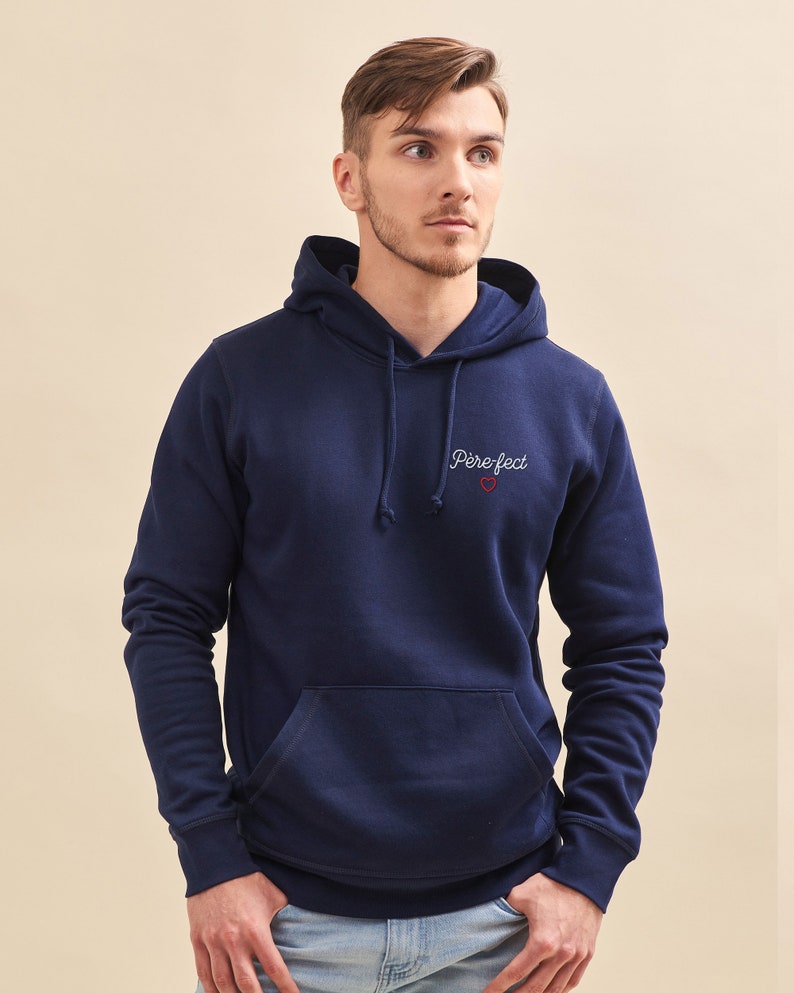 Unisex gepersonaliseerde geborduurde hoodie, blauwe hoodie, gepersonaliseerde hoodie, moedercadeau, Moederdag en Vaderdagcadeau afbeelding 8