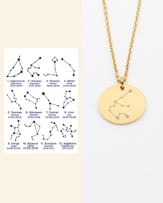 Personalized Zodiac Necklace Zodiac 