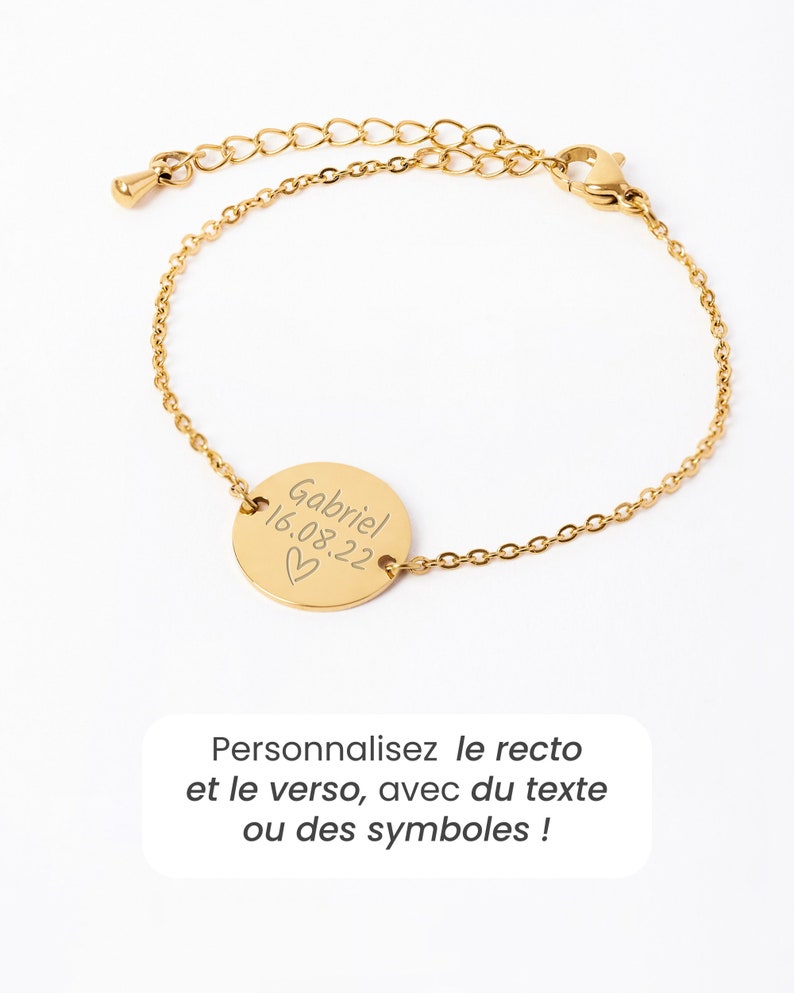 Bracelet Personnalisé Femme, Bracelet Prénom, Bijou Femme Personnalisé, Cadeau Fête Des Mères Personnalisé Or
