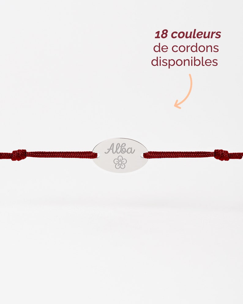 Bracelet Personnalisé Femme, Bracelet Initial Femme, Bracelet Cordon Femme, Bracelet Couple, Cadeau Fête Des Mères Personnalisé image 3