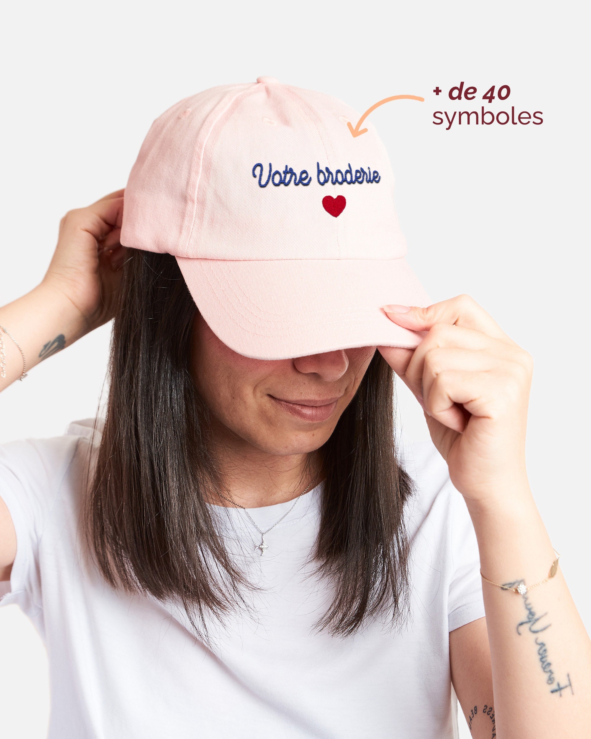 Gorra de mujer bordada personalizada rosa bordada México