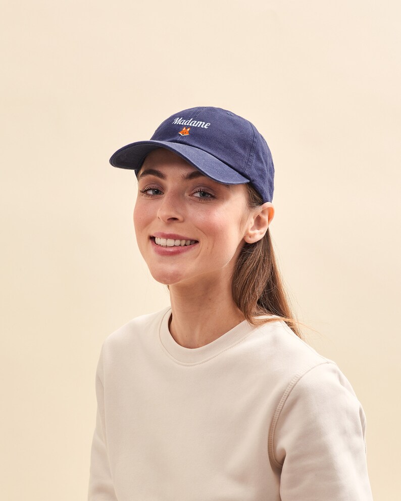 Casquette Brodée Personnalisée Unisexe, Casquette Bleue Brodée, Cadeau Pour Elle, Cadeau Pour Lui, Cadeau Fête Des Mères, Fête Des Pères image 8