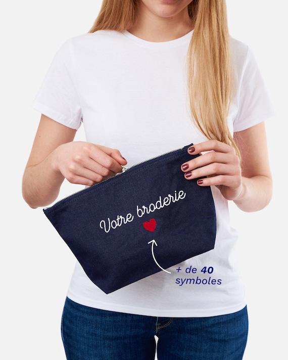 Personalized Embroidered Make up Bag Personalized Embroidered Etsy
