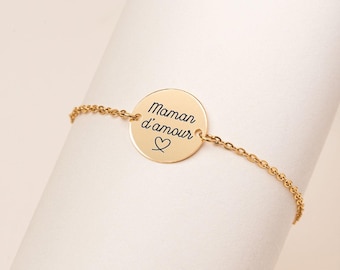 Personalized women's bracelet | Customizable bracelet | Baby shower gift for mom | Engraved godmother bracelet | Valentine's Day gift for women