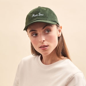 Casquette Velours Verte Personnalisée Brodée Unisexe, Casquette Personnalisée, Cadeau Fête Des Mères, Cadeau Fête Des Pères image 8