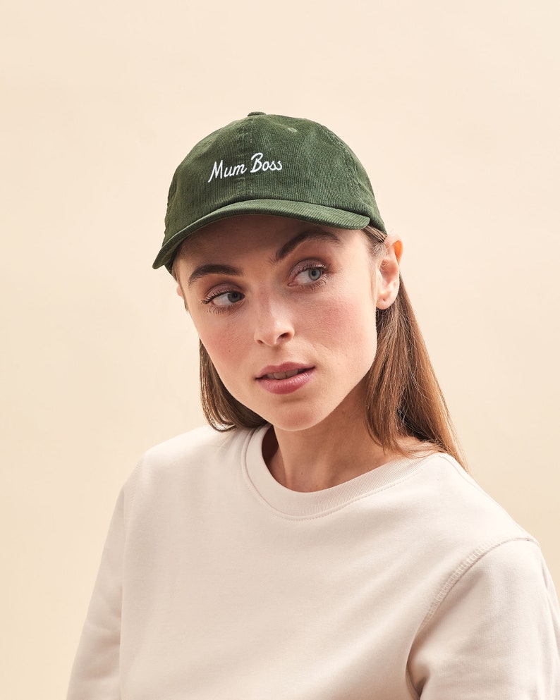 Casquette Velours Verte Personnalisée Brodée Unisexe, Casquette Personnalisée, Cadeau Fête Des Mères, Cadeau Fête Des Pères image 8