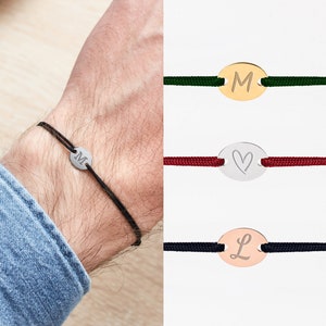 Men Personalized Bracelet, Men Rope Bracelet, Custom Cord Bracelet, Initial Bracelet, Couple Bracelet, Father's Day Gift