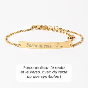 Bracelet Femme Personnalisé, Gourmette Femme Personnalisé, Gourmette Prénom Gravé, Cadeau Femme, Cadeau Fête Des Mères Or