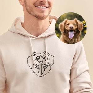 Personalized Embroidered Dog Photo Sweatshirt, Embroidered Dog Portrait, Cat Portrait, Personalized Animals, Mother's Day Gift, Father's Day image 6