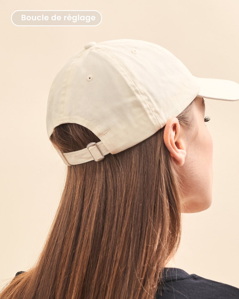 Casquette Personnalisée Brodée Unisexe, Casquette Beige Personnalisée, Cadeau Femme & Homme, Cadeau Fête Des Pères, Cadeau Fête Des Mères image 8