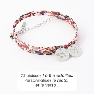 Bracelet Liberty Personnalisé, Bracelet Personnalisé Femme, Bracelet Liberty Wiltshire Bud, Cadeau Fête Des Mères Personnalisé image 4